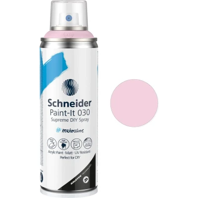 Afbeelding van Schneider spuitbus verf Paint it 030 DIY spuitverf acrylverf 200ml roze pastel S ML03052121