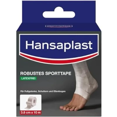 Image de Hansaplast bande de sport robuste (3,8 cm x 10 m), adhésive puissante aide à prévenir les blessures, sans latex, offre un soutien pour articulations, blanc