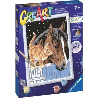 Afbeelding van Ravensburger CreArt Stable Friends Schilderen op nummer voor kinderen