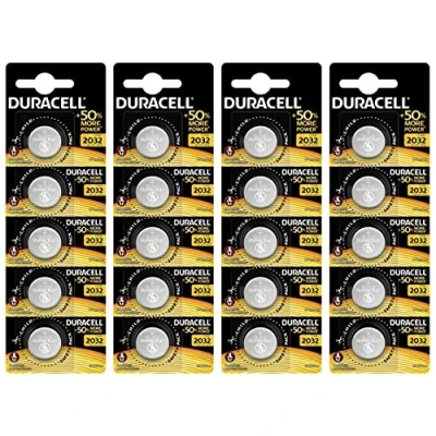 Afbeelding van BVBA Duracell 4 stuks 2032 lithiumknoopcellen 3 V met Baby Secure technologie (DL2032/CR2032)