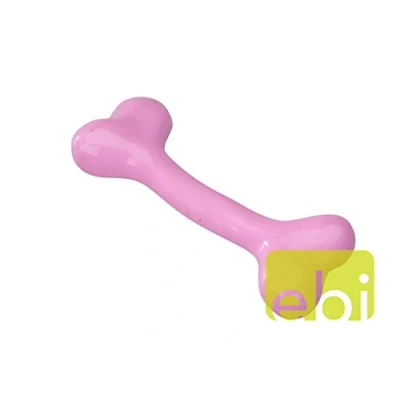 Afbeelding van Ebi Speelgoed Voor Dieren Hond Rubber Been Met Aarbeien Smaak M 17,75cm Roze 1st