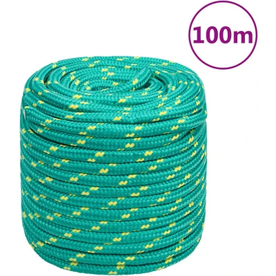 Afbeelding van vidaXL Boottouw 18 mm 100 m polypropyleen groen