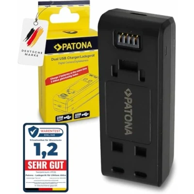 Afbeelding van PATONA Dual oplader compatibel met Insta360 One R Action Cam