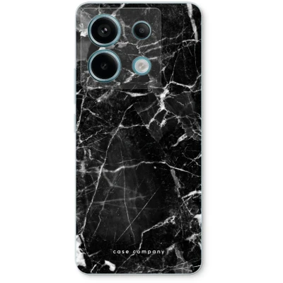 Afbeelding van Case Company® hoesje geschikt voor Xiaomi Redmi Note 13 Pro 5G Zwart Marmer Soft Cover Telefoonhoesje Bescherming aan alle Kanten en Schermrand