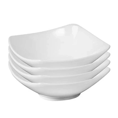 Afbeelding van Westmark Set van 4 kleine vierkante keramische potten, afmetingen: 7,4 x 2,5 cm, Tapas + Friends, wit, 6975224B