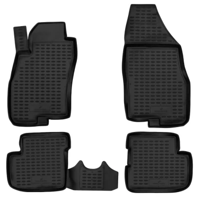 Afbeelding van WALSER XTR 75156 Vloermatset Rubber voor en achter Zwart Op maat gemaakt