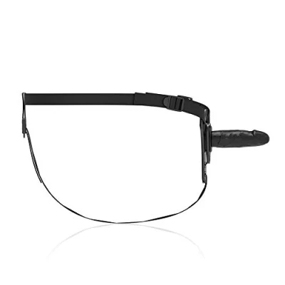 Afbeelding van Fetish Submissive HARNESS Silicone Strap on Bkac 16cm Realistic