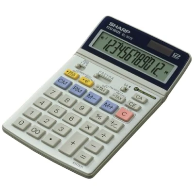Afbeelding van Sharp, Zakrekenmachines, EL 337C (Zonnecellen, Batterijen)
