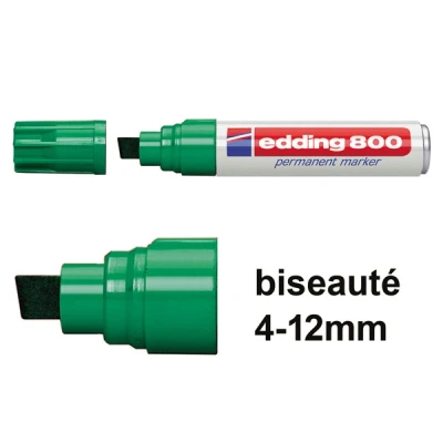 Image de edding marqueur permanent 800, pointe biseautée, vert