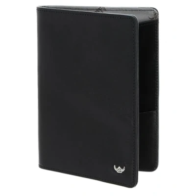 Afbeelding van Golden Head Leren Identiteitskaarthoesje Colorado RFID Protect Passport Wallet Black Zwart