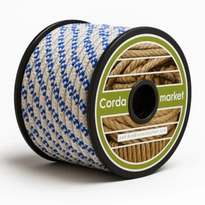 Afbeelding van CORDAMARKET 10 mm hard touw, volwassenen, uniseks, wit, 25 m