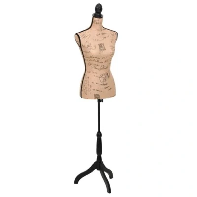 Image de Buste de couture Mannequin Femme Marron et Noir Jute30029