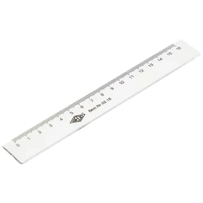 Afbeelding van Wedo 5216 kunststof liniaal transparant met stempelrand 16 cm