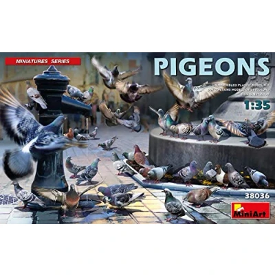 Afbeelding van 1:35 MiniArt 38036 Pigeons Plastic Modelbouwpakket