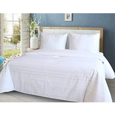 Afbeelding van Yellow Savas Dekbedovertrek Eenpersoons 140x200/220 cm + 1 kussensloop 60x70 White/Silver