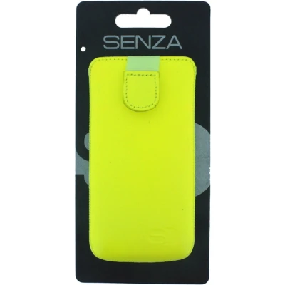 Afbeelding van Senza Leather Slide Case Neon Yellow Size M Large