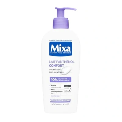 Image de Mixa Expert Peau Sensible Lait Panthénol Confort Anti Démangeaisons Peaux Sèches et Réactives Bébé, Enfant, Adulte Hypoallergénique Sans Parfum 250ml