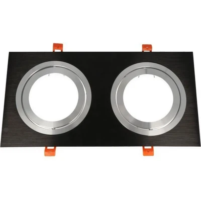 Afbeelding van Inbouwspot (Dubbel), Vierkant, Kantelbaar, AR111, Mat Zwart
