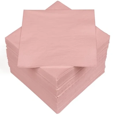 Afbeelding van Heku 30241 04: 100 effen papieren servetten, 3 laags, 33 x cm, roze