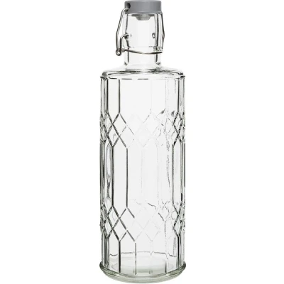 Afbeelding van Olympia Geo Glazen Waterfles met Stop 1 Liter (6 Stuks) DN816 Restaurant Hotel Professioneel