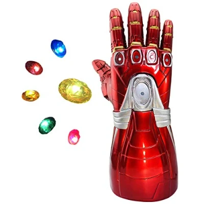 Afbeelding van Iron Man Infinity Gauntlet LED handschoen met afneembare magneet, oneindige stenen, 3 flitsmodi, Halloween cosplay