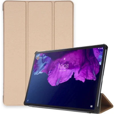Afbeelding van iMoshion Tablet Hoes Geschikt voor Lenovo Tab P11 Plus / Trifold Bookcase Goud