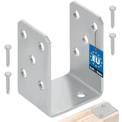 Afbeelding van KOTARBAU® U paaldrager om vast te schroeven, 70 mm, thermisch verzinkt, de perfecte oplossing voor het verbinden van verschillende elementen