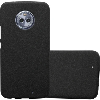 Afbeelding van Cadorabo Hoesje geschikt voor Motorola MOTO X4 in FROST ZWART Beschermhoes gemaakt van flexibel TPU silicone Case Cover