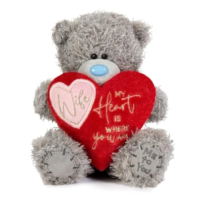 Afbeelding van Me to you Knuffel Beer M7 16 cm Wife, My heart is where are