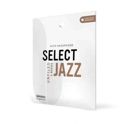 Afbeelding van D&#039;Addario ORRS03ASX2S Organic Select Jazz Unfiled Altsaxofoonrieten, sterkte 2 zacht, afzonderlijk verpakt, 3 pack