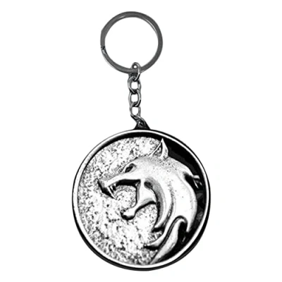 Afbeelding van Pyramid SM Entertainment Korea N/A The Witcher metalen sleutelhanger officiële merchandising grijs, 4,5 x 6 cm, grijs., 4.5 centimètre