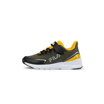 Afbeelding van Fila Crusher V Kids, hardloopschoenen voor kinderen, uniseks, Olive Night Saffron