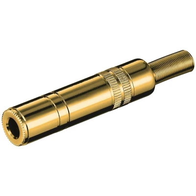 Afbeelding van S Impuls 6,35mm Jack (v) connector metaal verguld 2 polig / mono