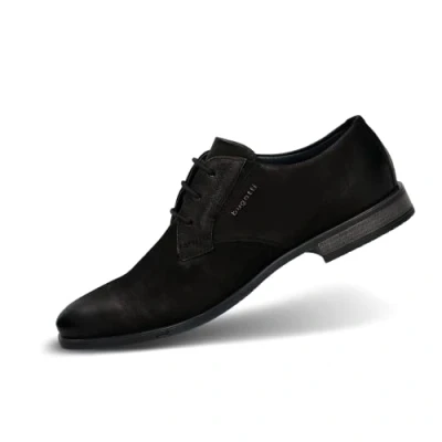 Afbeelding van bugatti Veterschoenen schwarz, Heren, Maat: 44, Schwarz Nubukleer