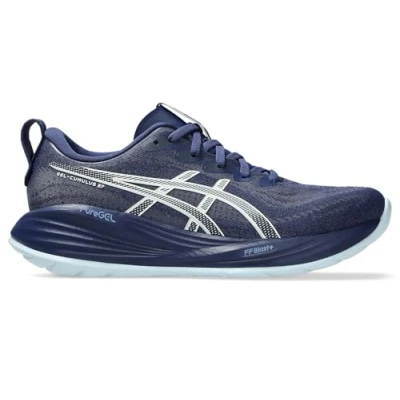 Afbeelding van Asics Gelcumulus 27 Hardloopschoenen voor op de weg, Dames, Maat: 39.5, Indigo blue cool grey Kunststof