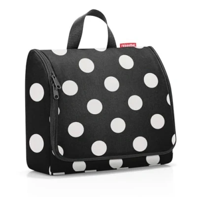 Afbeelding van Reisenthel Toiletbag XL Toilettas Ophangen 4L Dots Wit