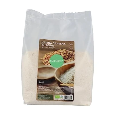 Image de Farine d&#039;avoine complète 500 g bio Naturitas Essentials sans gluten Source de fibres