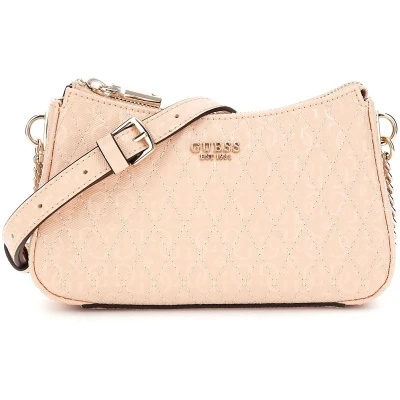 Afbeelding van GUESS Schoudertas Avondtas Betula Mini Crossbody Top Zip Apricot Abrikoos