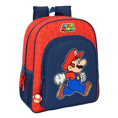 Afbeelding van Schoolrugzak Super Mario Trick Rood Donkerblauw 32 x 38 12 cm