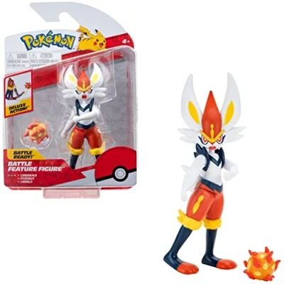 Afbeelding van Pokemon figuur Liberlo Cinderace Pokémon figuren, 10 12 cm, nieuwste golf 2021, officieel gelicentieerd speelgoed