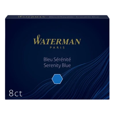 Image de Etui de 8 cartouches longues d’encre Waterman Bleu sérénité