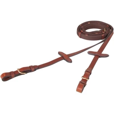 Afbeelding van BR Teugel linnen 19mm ronde gespen Pony Tobacco