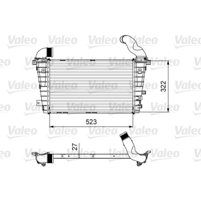 Afbeelding van VALEO 818615 Intercooler Zonder klep voor uitlaatgasrecirculatieregeling OPEL: Zafira B