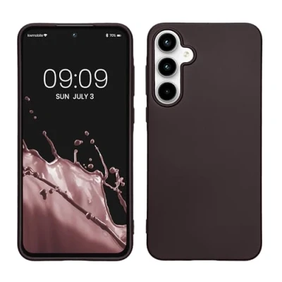 Afbeelding van kwmobile telefoonhoesje geschikt voor Samsung Galaxy A55 5G Hoesje smartphone Back cover in metallic braam