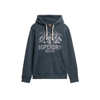Afbeelding van Superdry LOFI Outdoor MONO Hoodie, Heren, Maat: XXL, Eclipse navy marl
