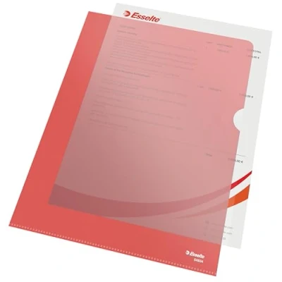 Afbeelding van L map Esselte standaard A4 0.11mm PP rood