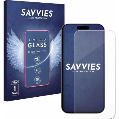 Afbeelding van Savvies Glas Screenprotector voor Apple iPhone 15 Pro Gehard Beschermglas 9H