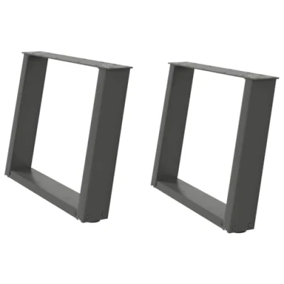 Afbeelding van vidaXL Salontafelpoten 2 st U vormig 60x(42 43) cm staal antraciet