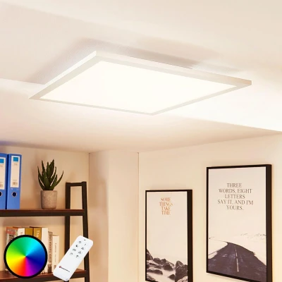Afbeelding van Arcchio LED paneel RGB met dimmer 2lichts kunststof, metaal, aluminium H: 5 cm wit Inclusief lichtbronnen