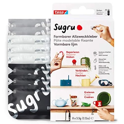 Afbeelding van tesa Sugru Kneedlijm 41281 00001 00 Zwart, Wit, Grijs 8 stuk(s)